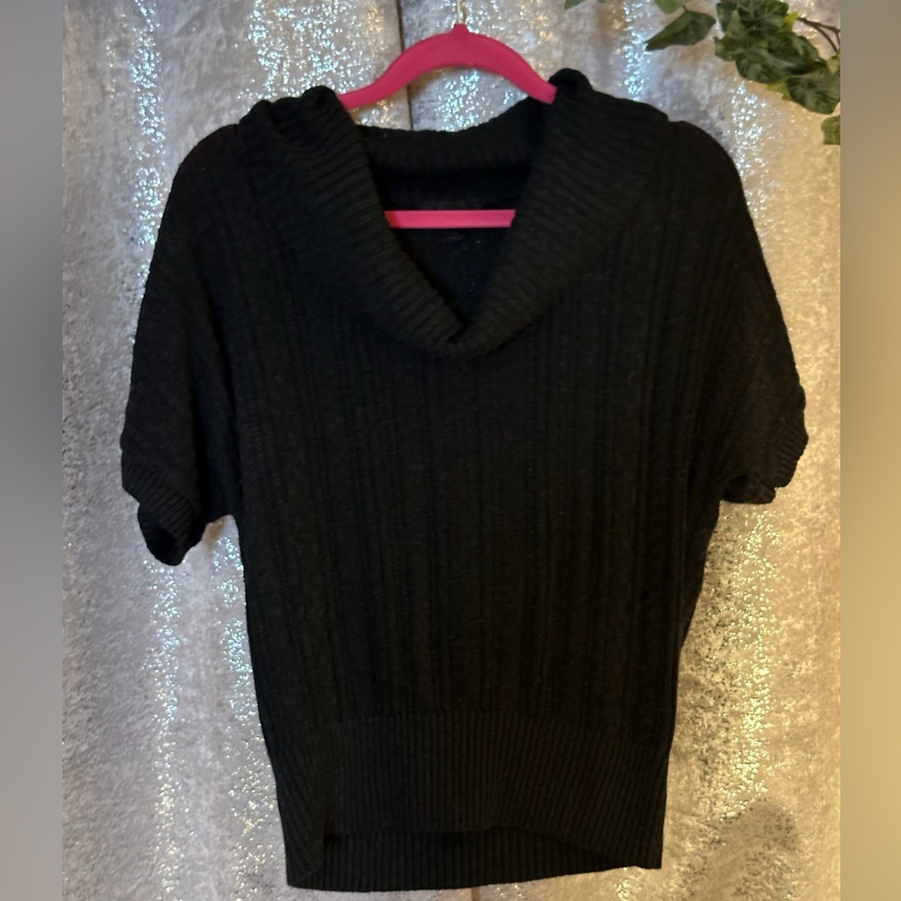 IZ Byer grey dolman draped neck sweater